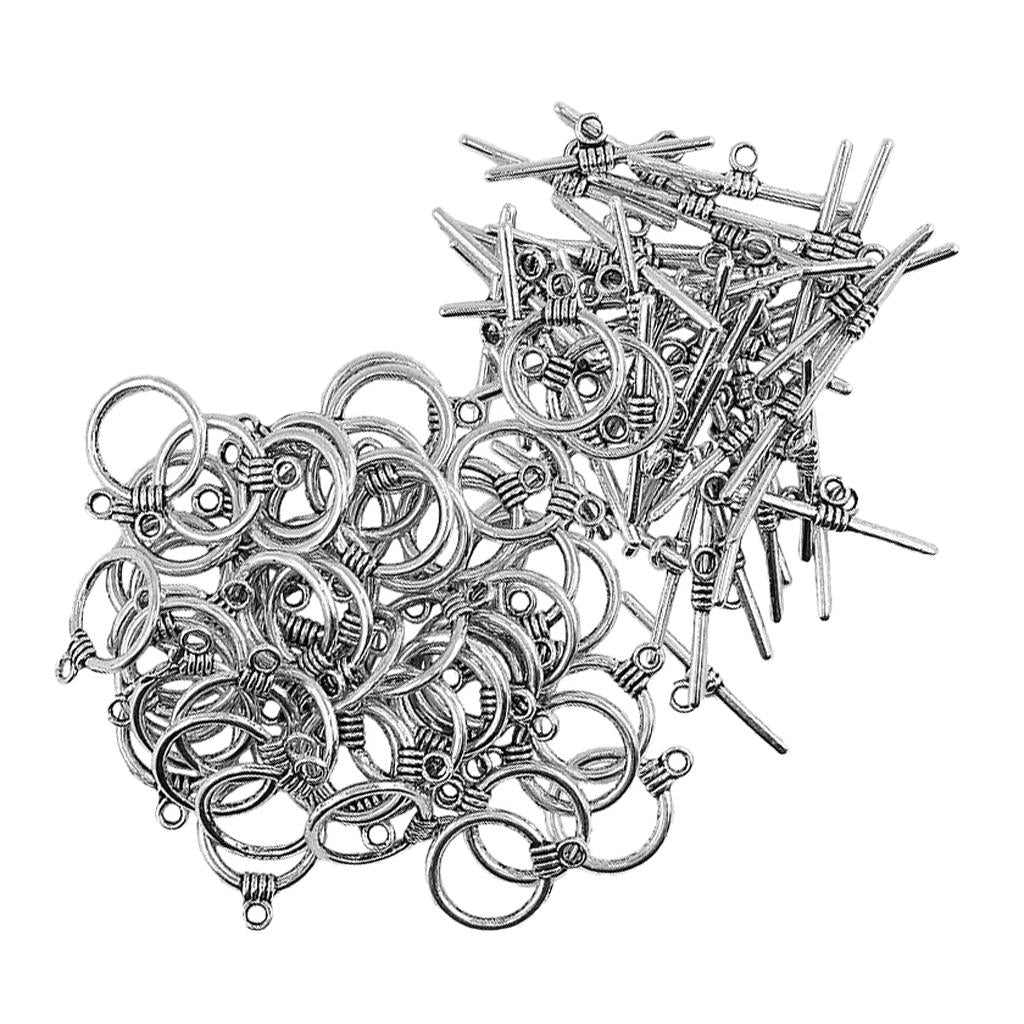 4x50 Set Toggle Clasp Pendant for Jewelry DIY Making Accessories