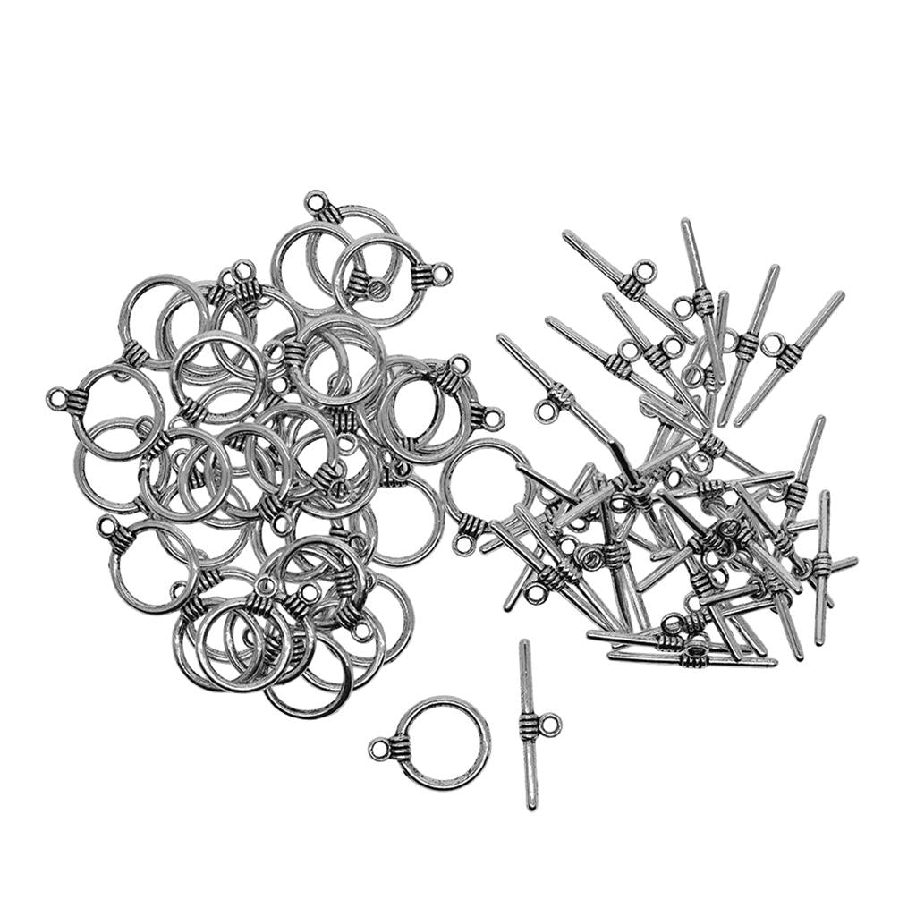 2x50 Set Toggle Clasp Pendant for Jewelry DIY Making Accessories