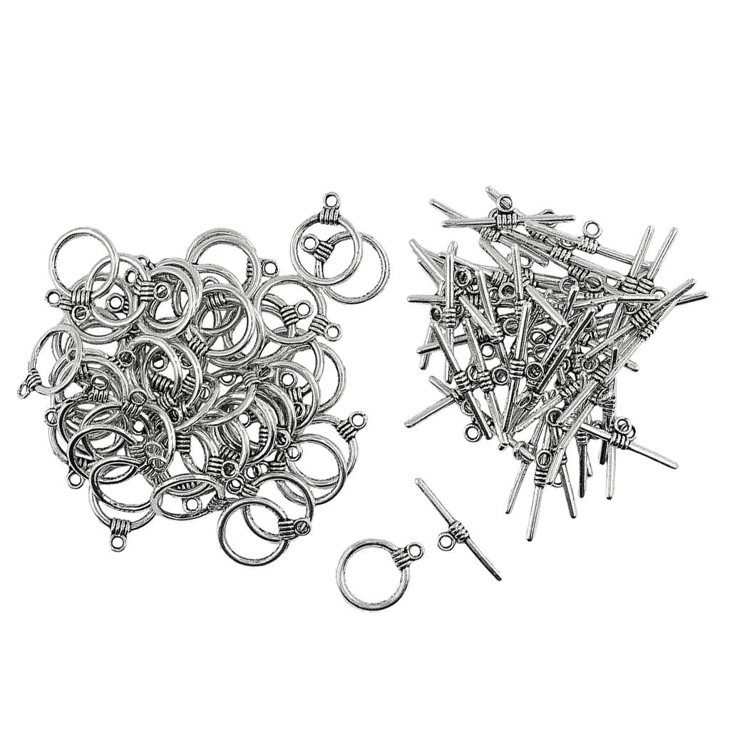 3x50 Set Toggle Clasp Pendant for Jewelry DIY Making Accessories