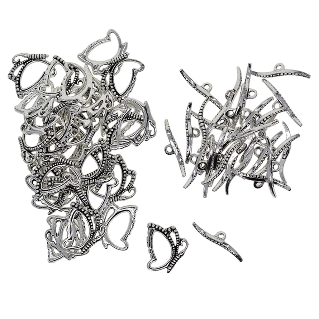 4x30 Sets Tibetan Silver Toggle Clasps Hooks Connectors
