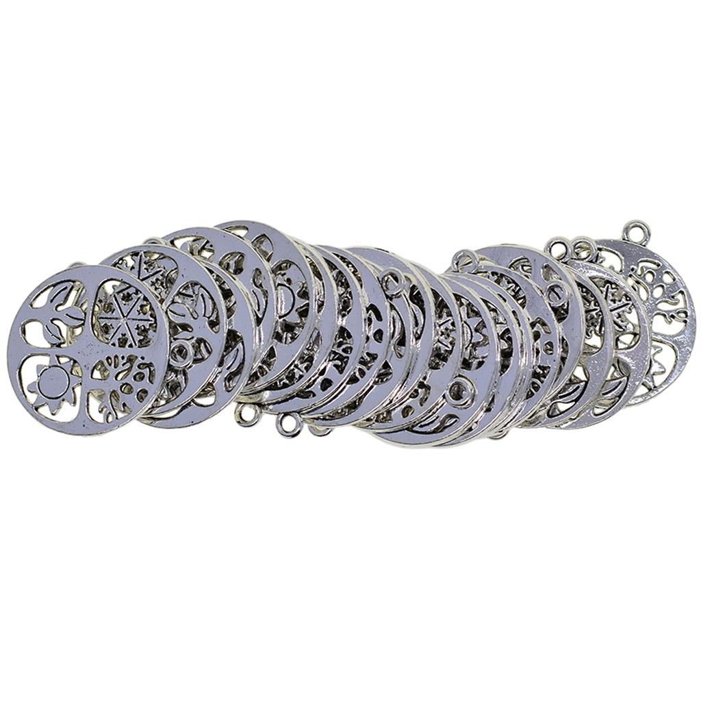 4x20 Pcs 4 seasons Tree  leaf sun snowflake jewelry  DIY Charms Round 