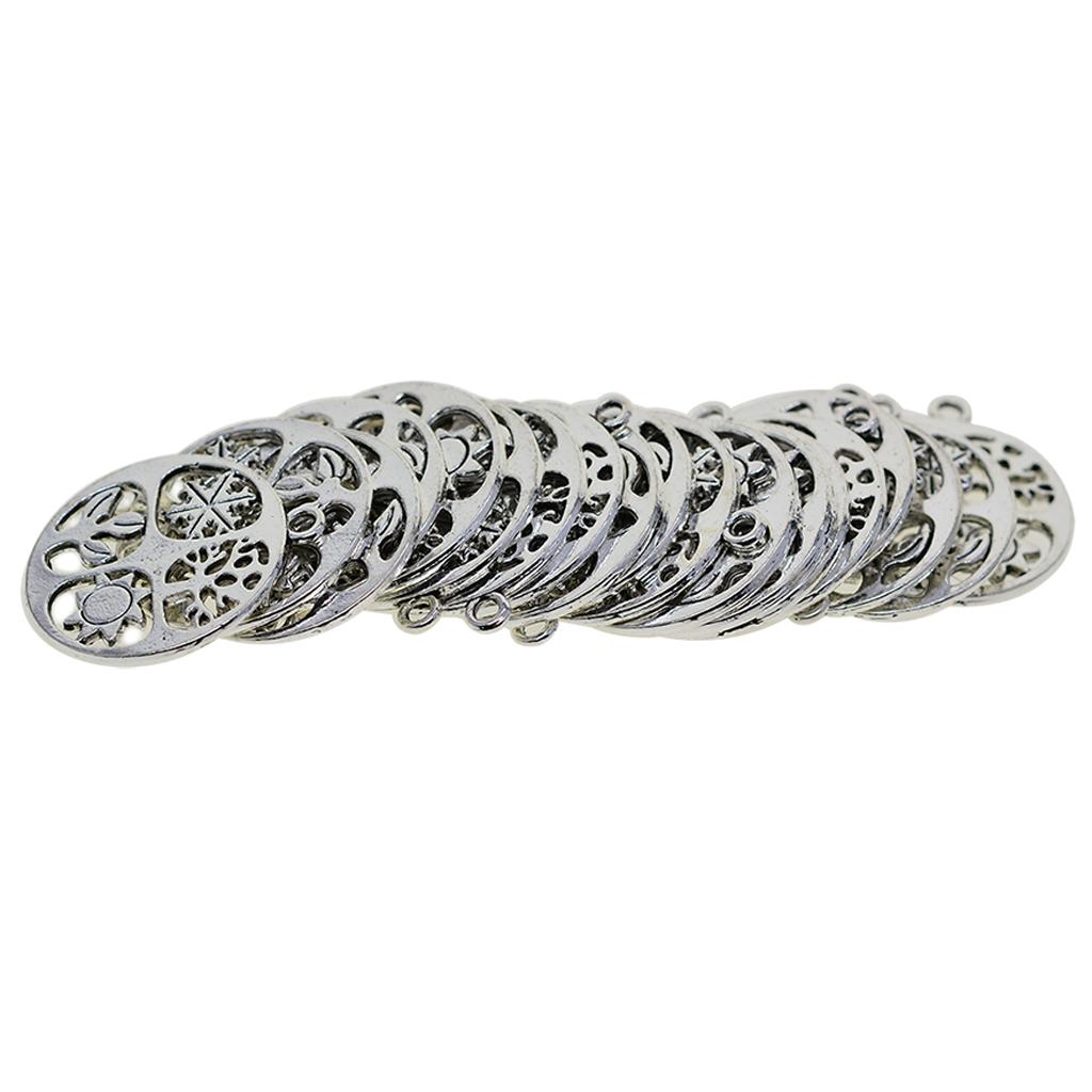 3x20 Pcs 4 seasons Tree  leaf sun snowflake jewelry  DIY Charms Round 
