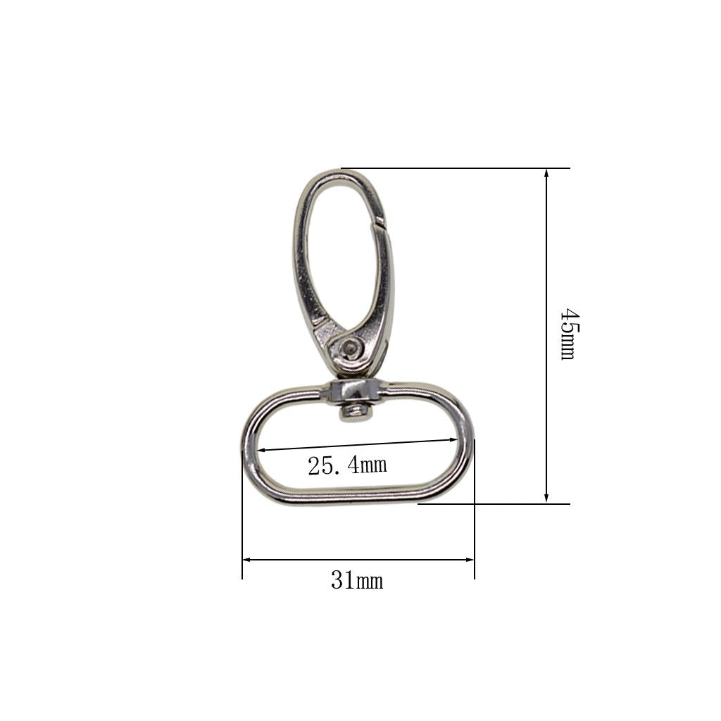3x10 pieces Silver Swivel Lanyard Snap Hook with Key Rings Jewelry Findings