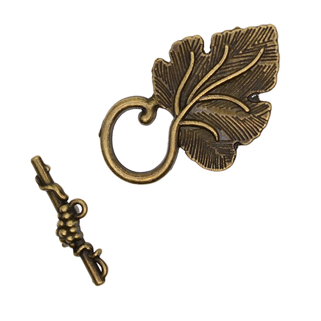 2x10 Sets Leaf OT Toggle Clasps Jewelry Clasp Connectors Jewelry DIY Bronze