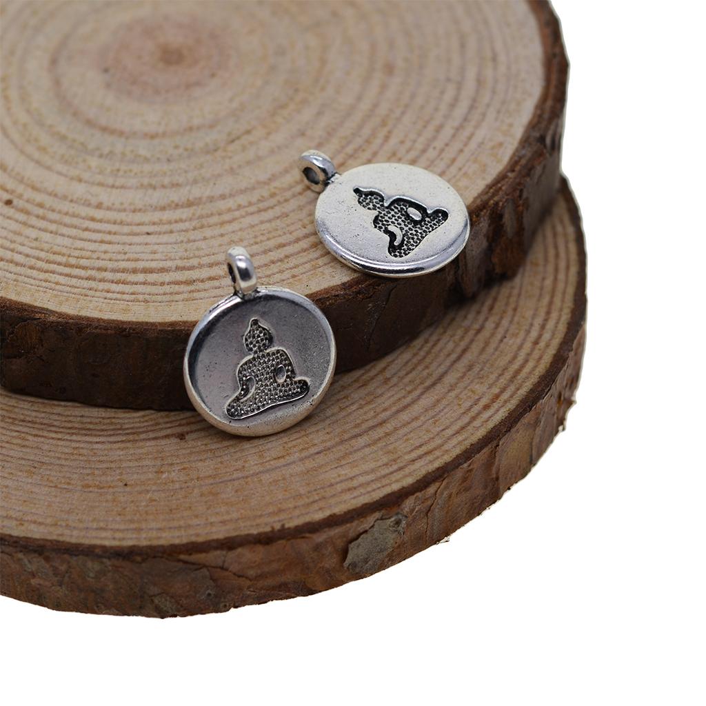 2x30x Tibetan Silver Yoga Charms DIY Pendant for Necklace Jewelry Making Budda