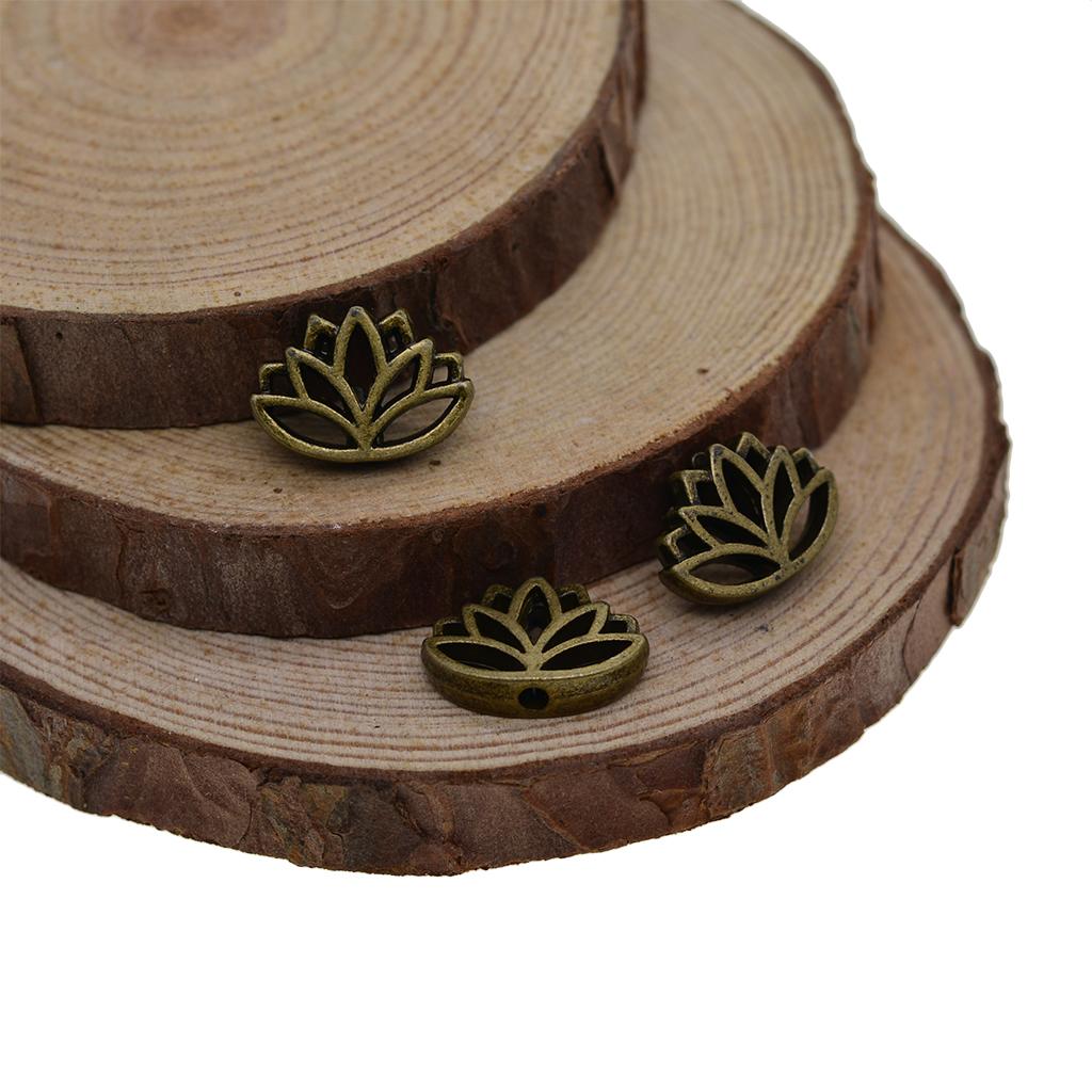 3x30x Retro Hollow out buddha yoga lotus flower metal spacer bead mixed