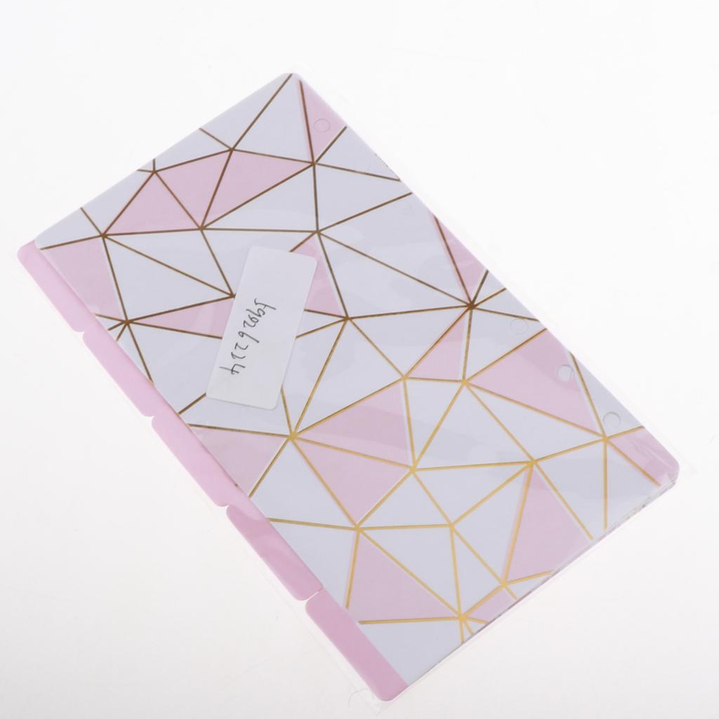2xGold Stamping Index Dividers Tabbed Paper Insert Planner Divider for A6 C