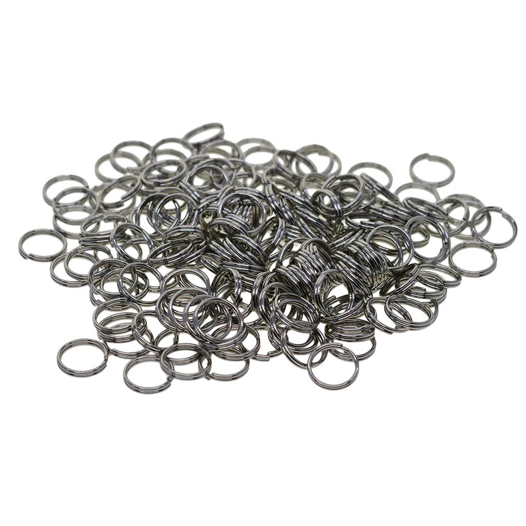 4x500pcs Stainless Steel Split Key Rings Keyrings Loop Jewelry Findings  7mm