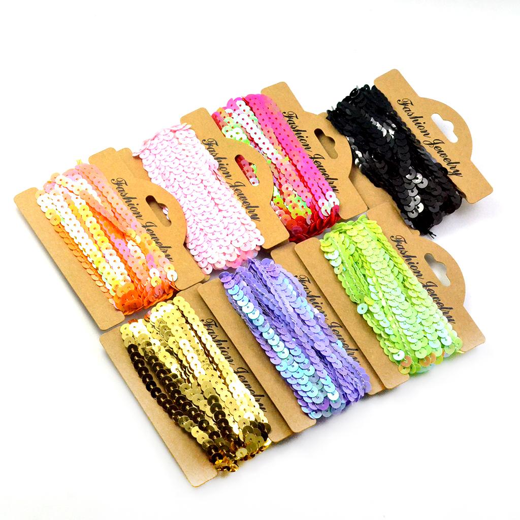 2x5Yd Sequins Paillette Ribbon Trim Braid Trim Lace DIY Sewing Clothing Purple