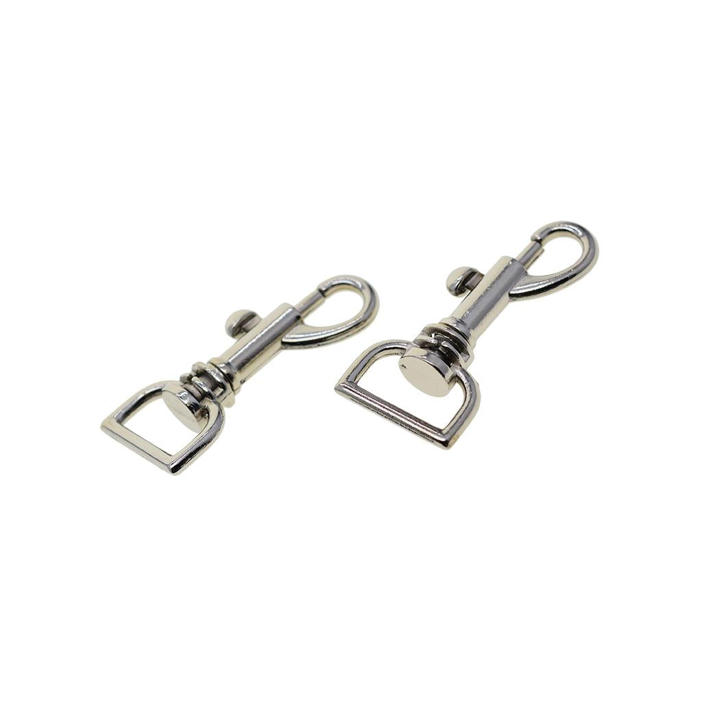 4x10 Pcs Fine Swivel Snap trigger key bag Clasp hook 0.5inch D ring silver