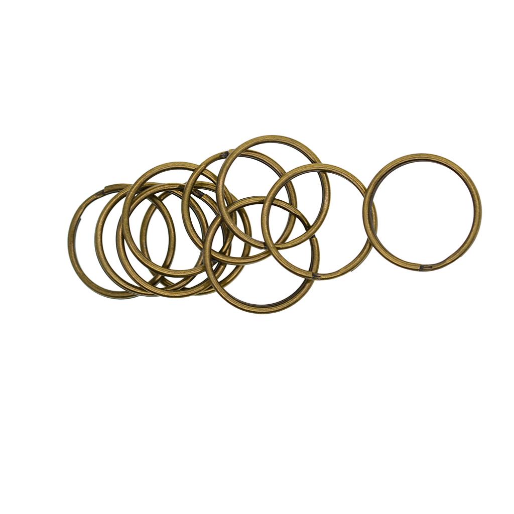 3x100Pcs Steel Strong 20mm Key Chain Spare Split Key Rings Bronze