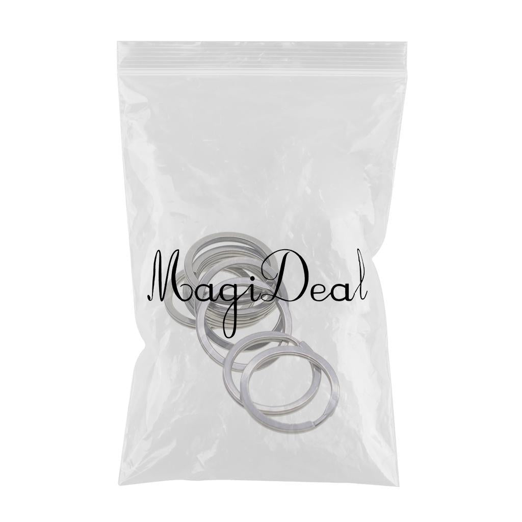 4x10pcs Stainless Steel Split Key Rings Keyrings Loop Jewelry Findings 30mm