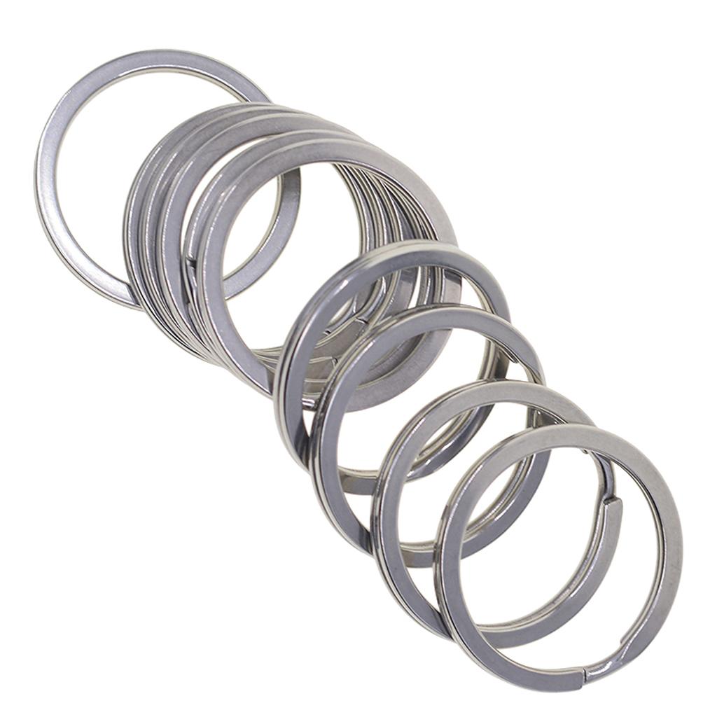 3x10pcs Stainless Steel Split Key Rings Keyrings Loop Jewelry Findings 30mm