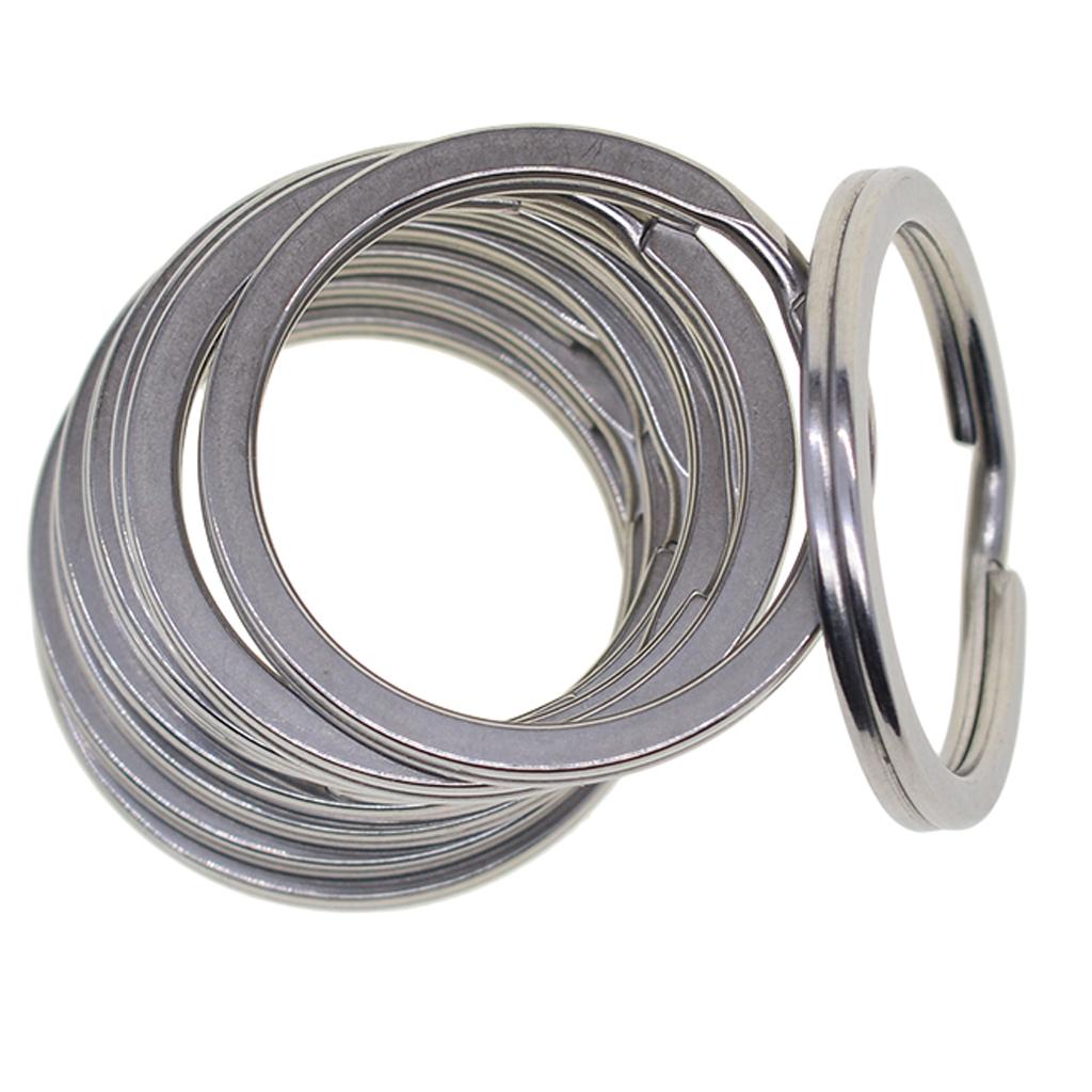 3x10pcs Stainless Steel Split Key Rings Keyrings Loop Jewelry Findings 30mm