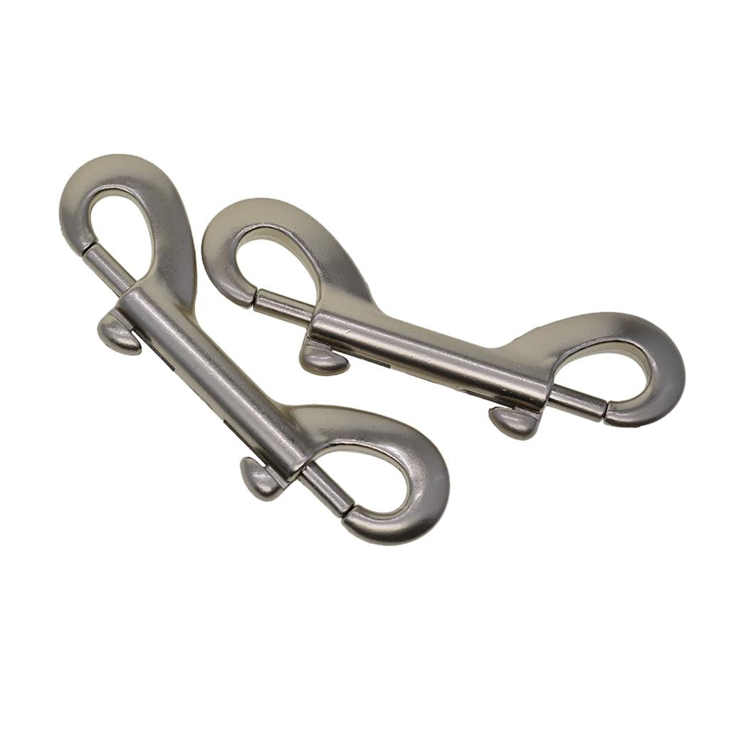 3x2pcs Double End Gate Snap Hook Key Holder Alloy Clip Keychain 