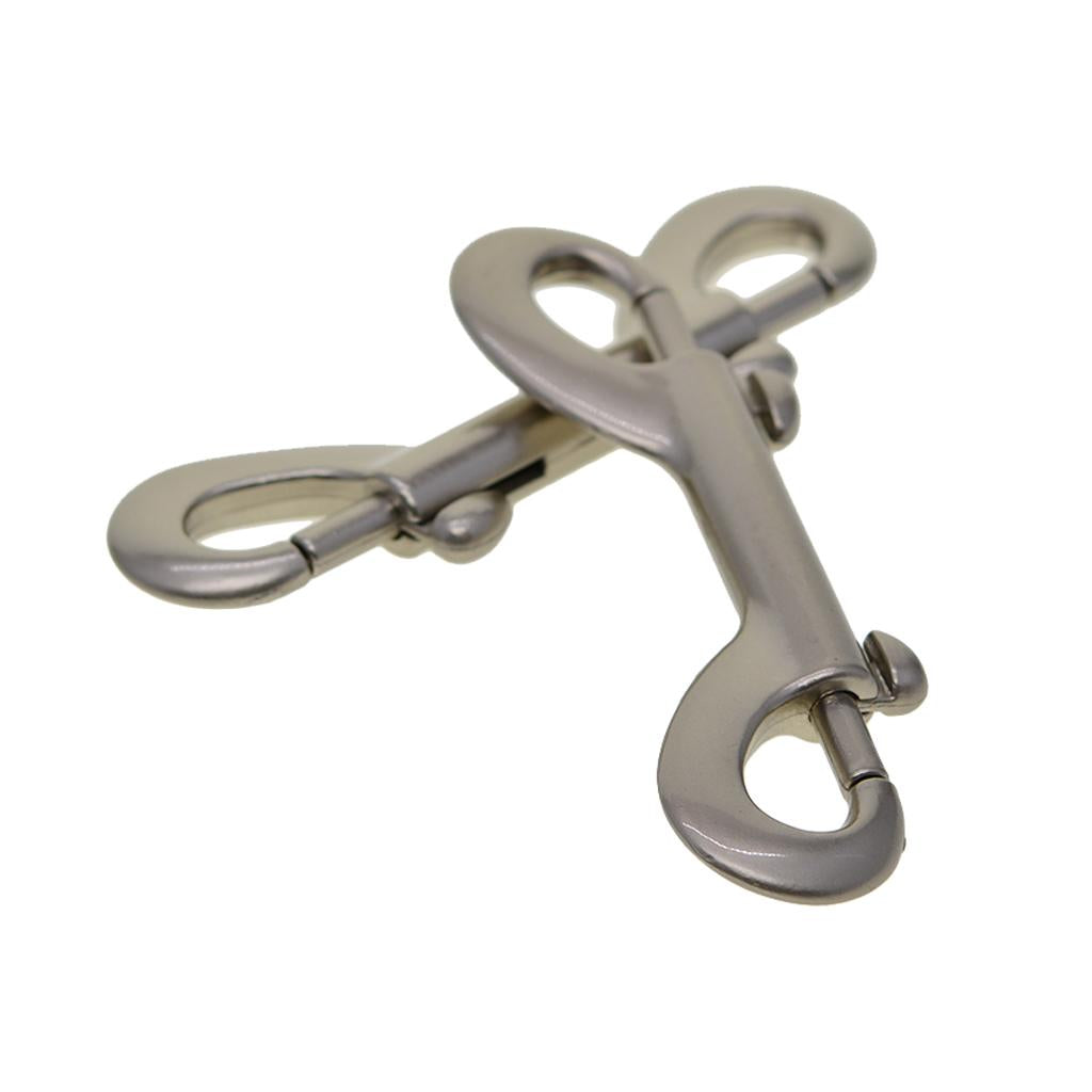 3x2pcs Double End Gate Snap Hook Key Holder Alloy Clip Keychain 