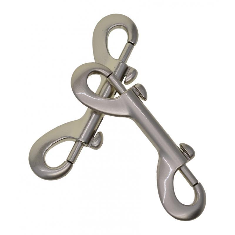3x2pcs Double End Gate Snap Hook Key Holder Alloy Clip Keychain 