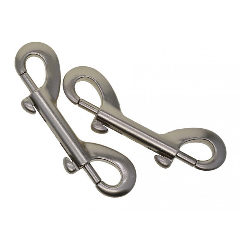 3x2pcs Double End Gate Snap Hook Key Holder Alloy Clip Keychain 