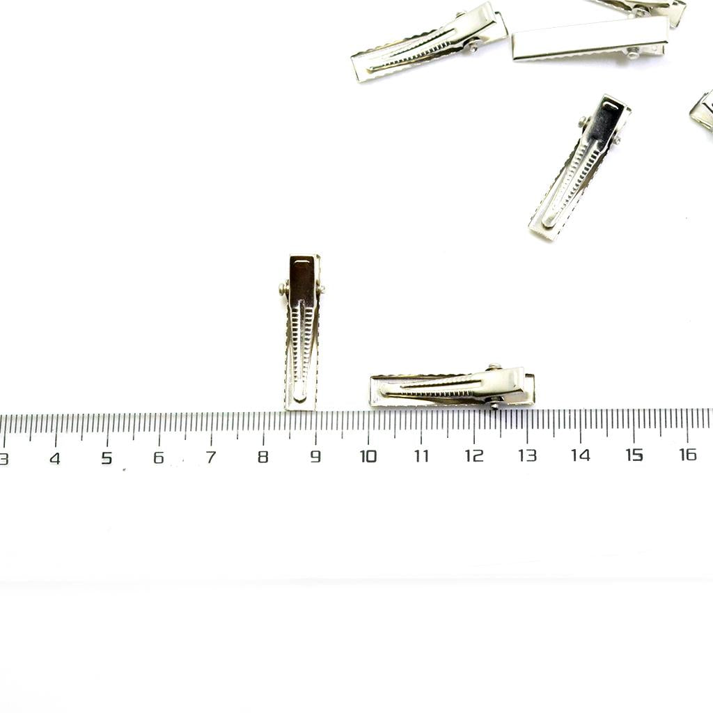 4x10Piece Alligator Hair Clip Flat Single Prong Hair Clip DIY Headdress 3.2cm
