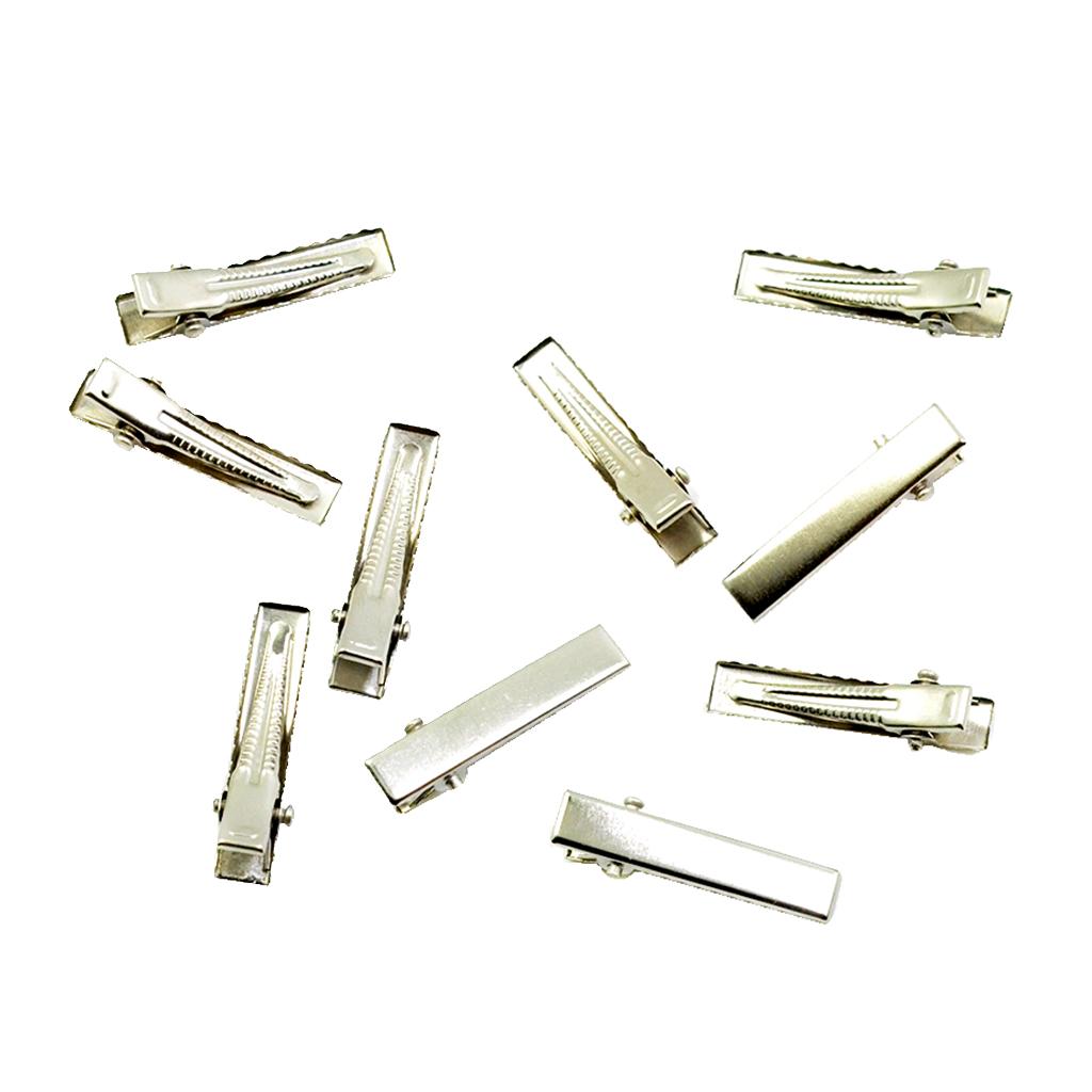 3x10Piece Alligator Hair Clip Flat Single Prong Hair Clip DIY Headdress 3.2cm