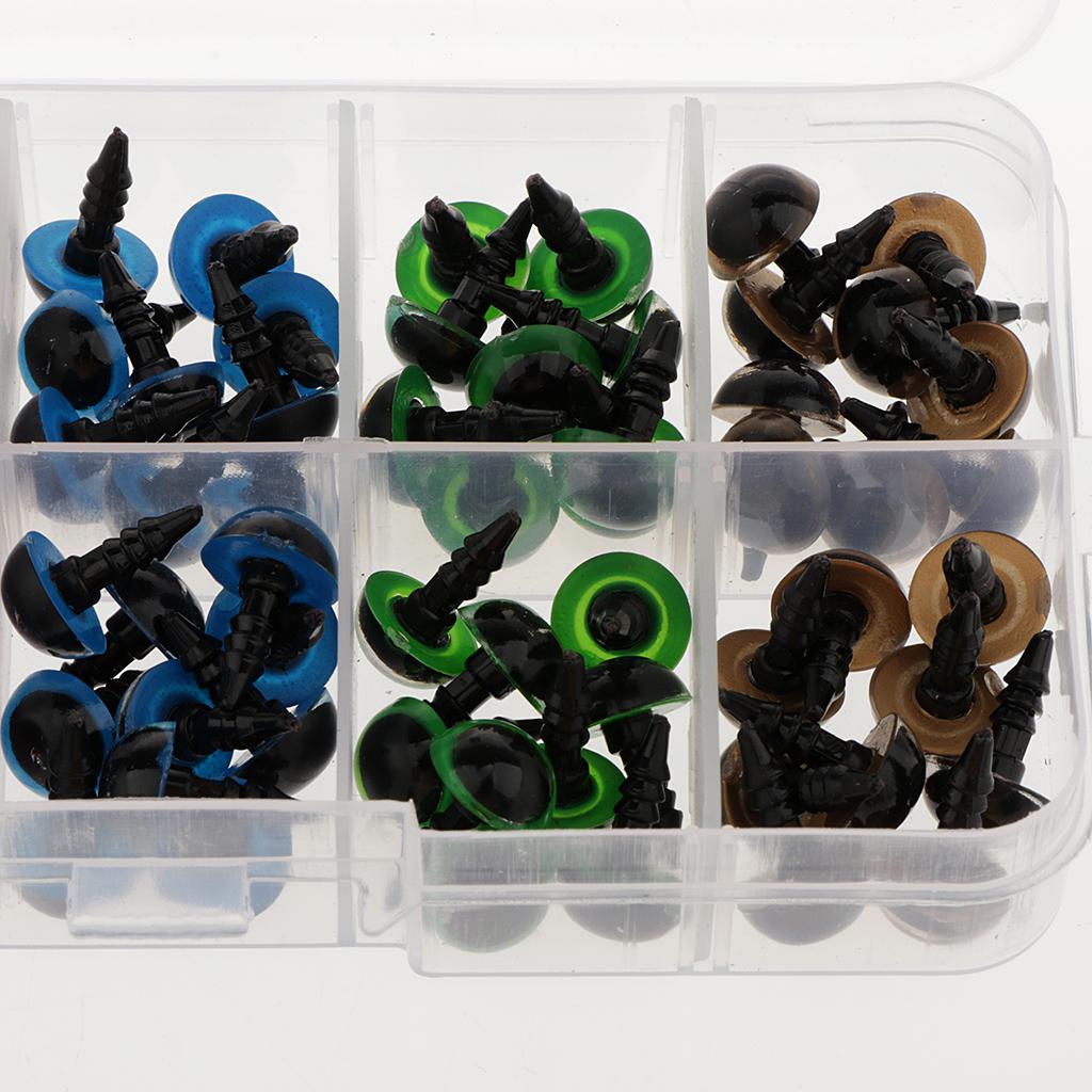 3x100x Plastic Safety Eye w/ Matching Washer for Doll Animal Stuffed Toy 10MM