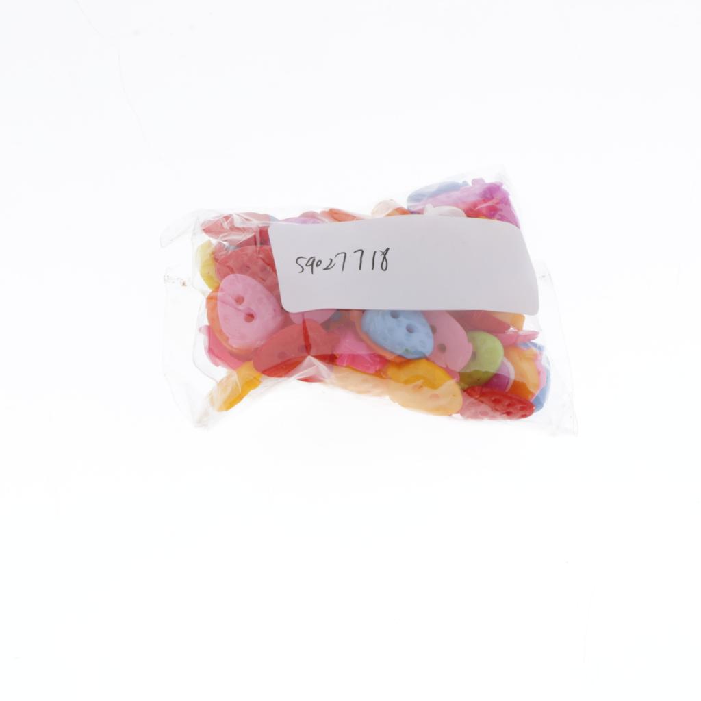 2x100x 15mm Colorful Plastic 2-holes Buttons for DIY Sewing Craft strawberry