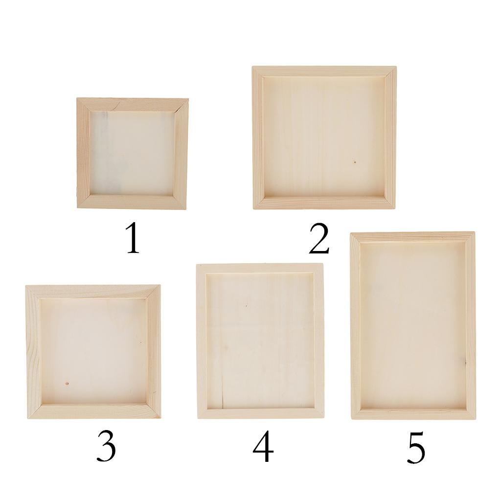 3xWhite Blank Artist Wooden Board Frame Oil Acrylic Painting DIY 0.7x15x15cm