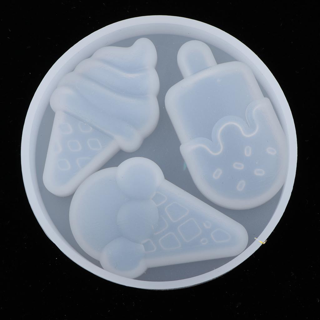 3x1 set 3pcs /4pcs silicone ice cream mold DIY epoxy resin mould  4pcs Rectangle