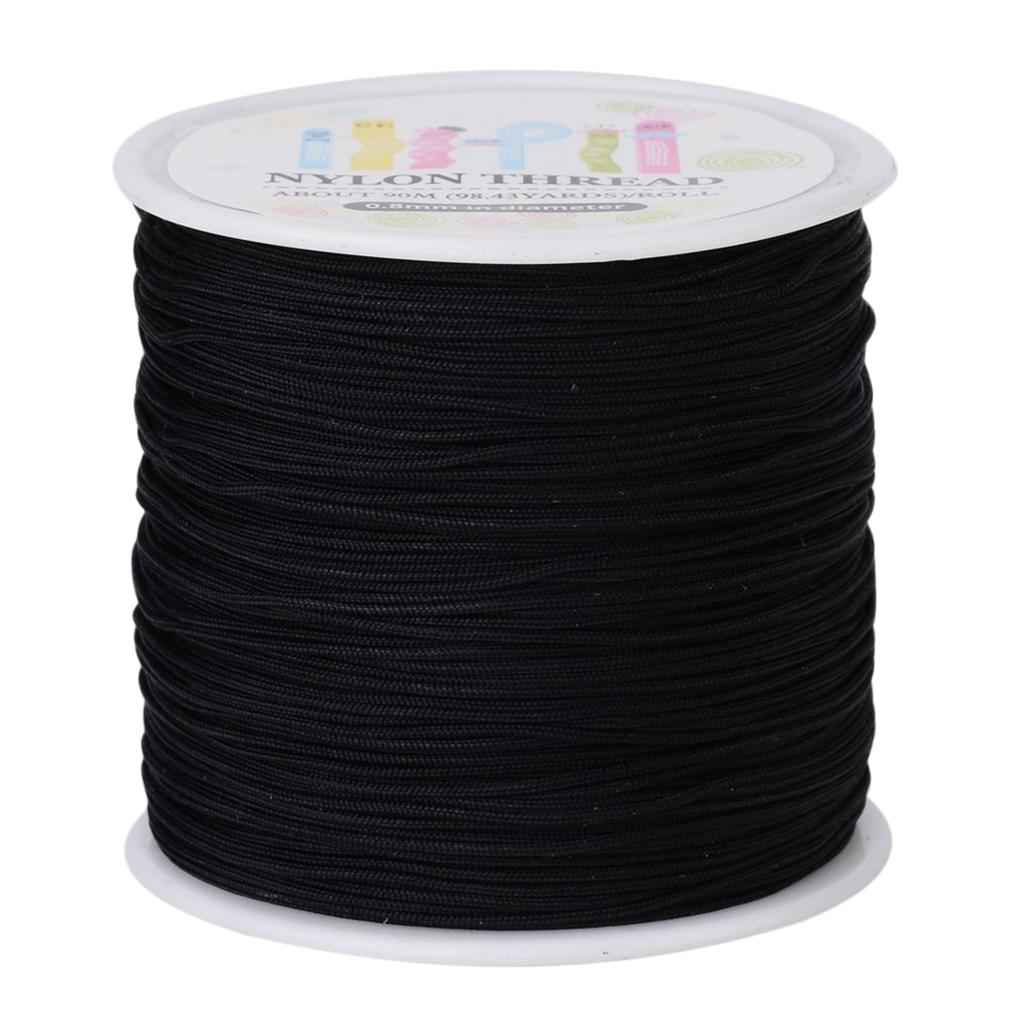 90m/roll Macrame Cord Nylon Cord briaded string beading thread Black