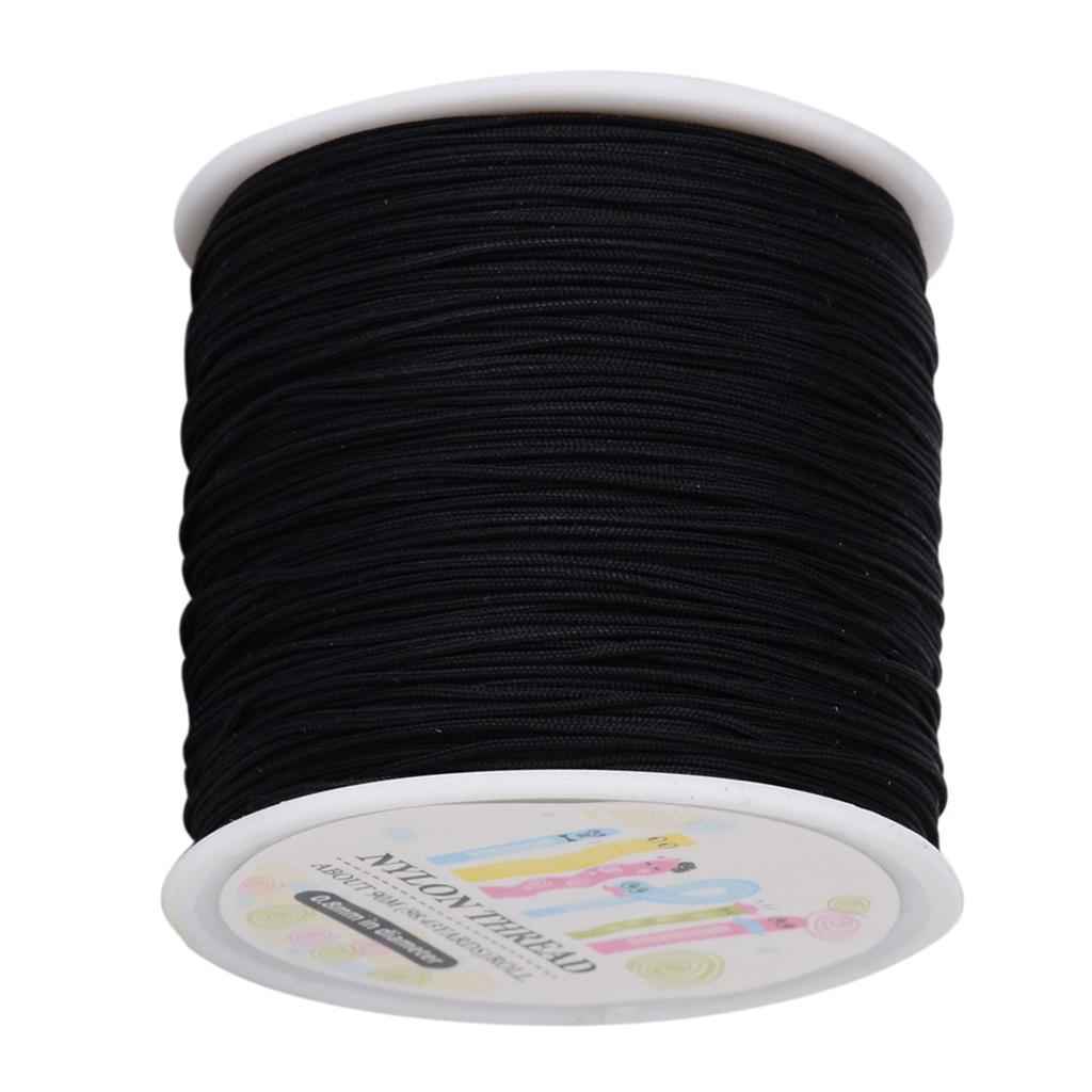 90m/roll Macrame Cord Nylon Cord briaded string beading thread Black