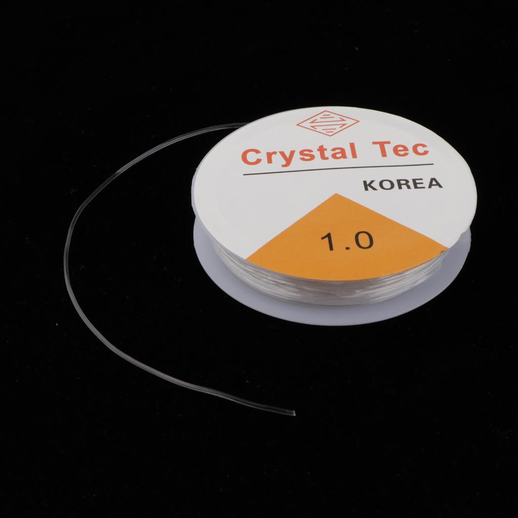 4x10 Rolls Clear Elastic Beading Stretch Thread for Jewelry Making 1.0mm