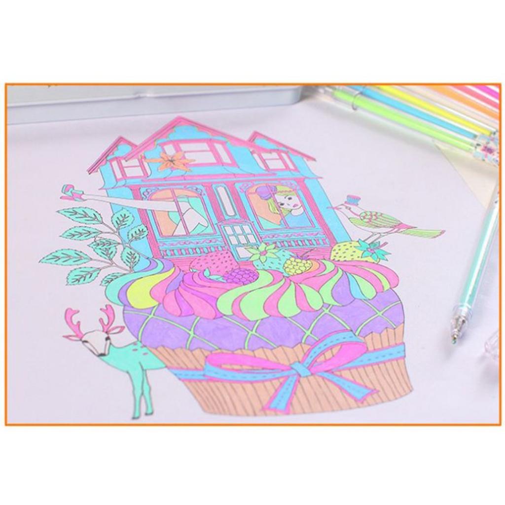 2x20 Pieces 1mm Colorful  Ink Gel Pen Refills for Drawing Yellow