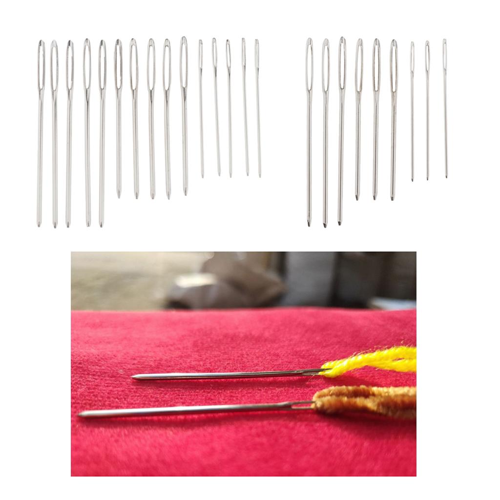 4xHand sewing needle knitting Darning Threading Supply 15pcs large eye needle 