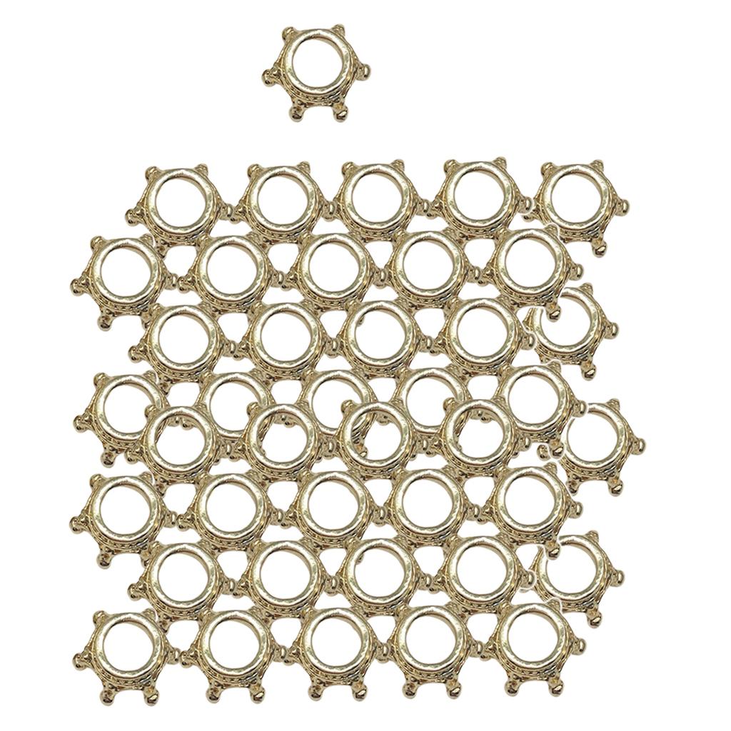4x50pcs Crown Charms Beads for Jewelry making necklace earrings KC Golden