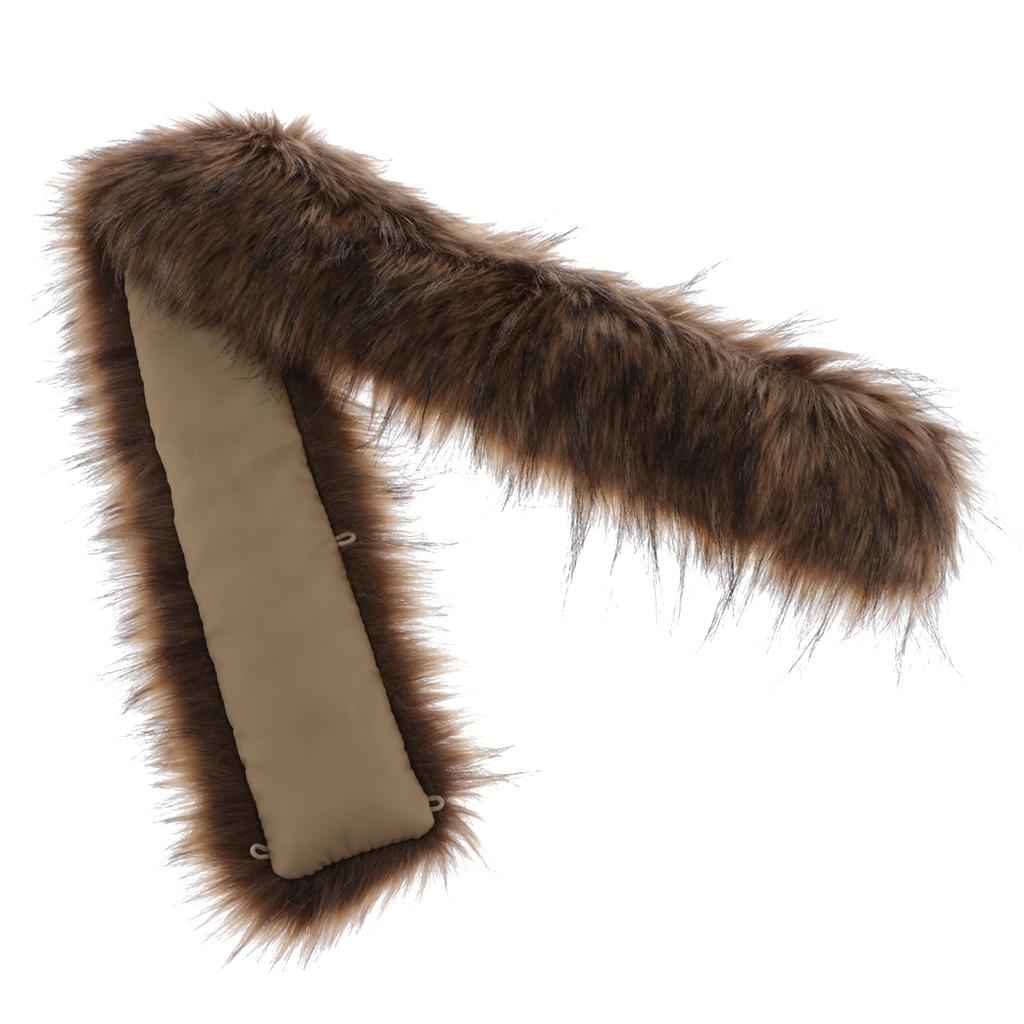 Faux Fur Collar Scarf Female Thick Jacket Sweater Long Clothes Accessory