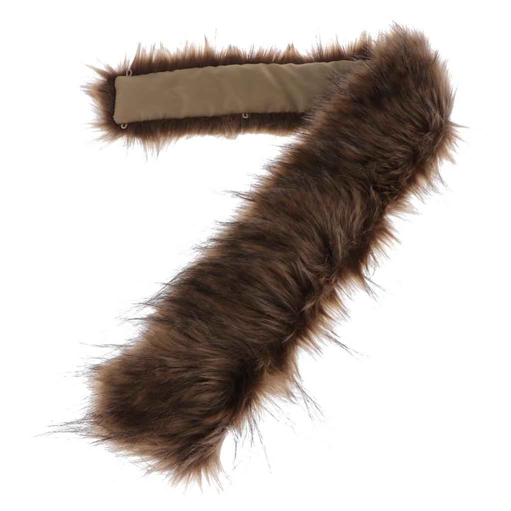 Faux Fur Collar Scarf Female Thick Jacket Sweater Long Clothes Accessory