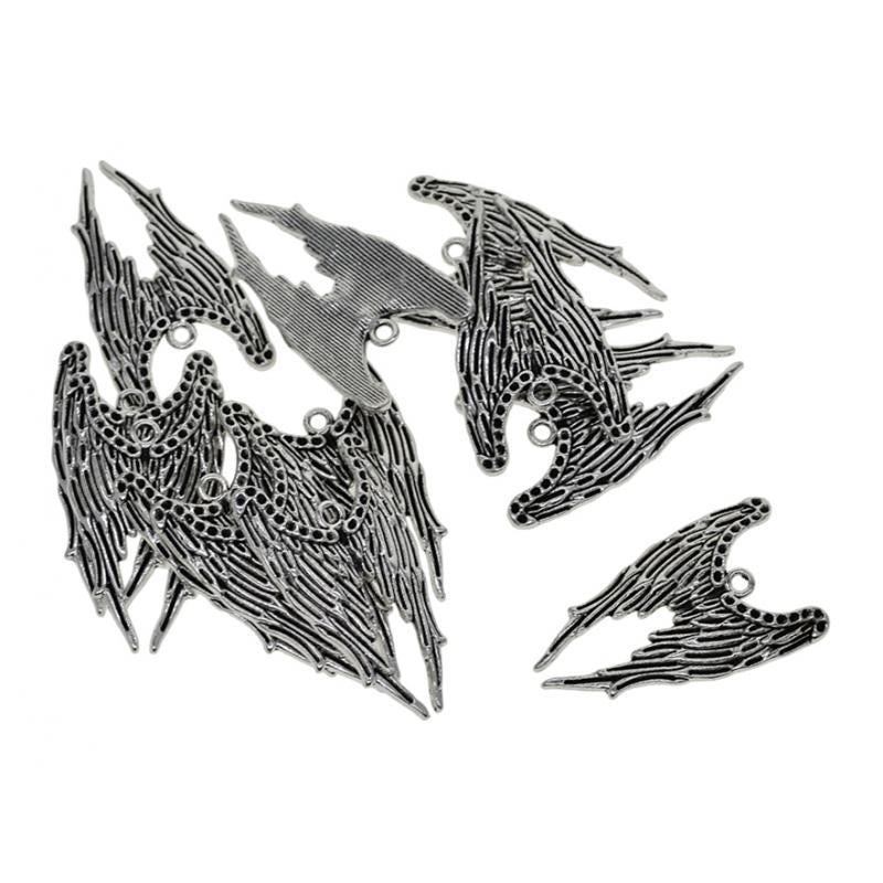 3x10pcs Tibetan Silver Large Angel Wing Charms Pendants Bookmark 38x22mm