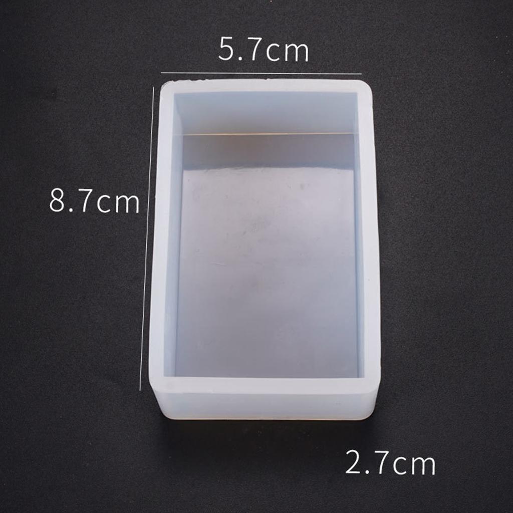 2xWhite Resin Mold Rectangle Silicone Mould Jewelry Mold Flower Pot Making