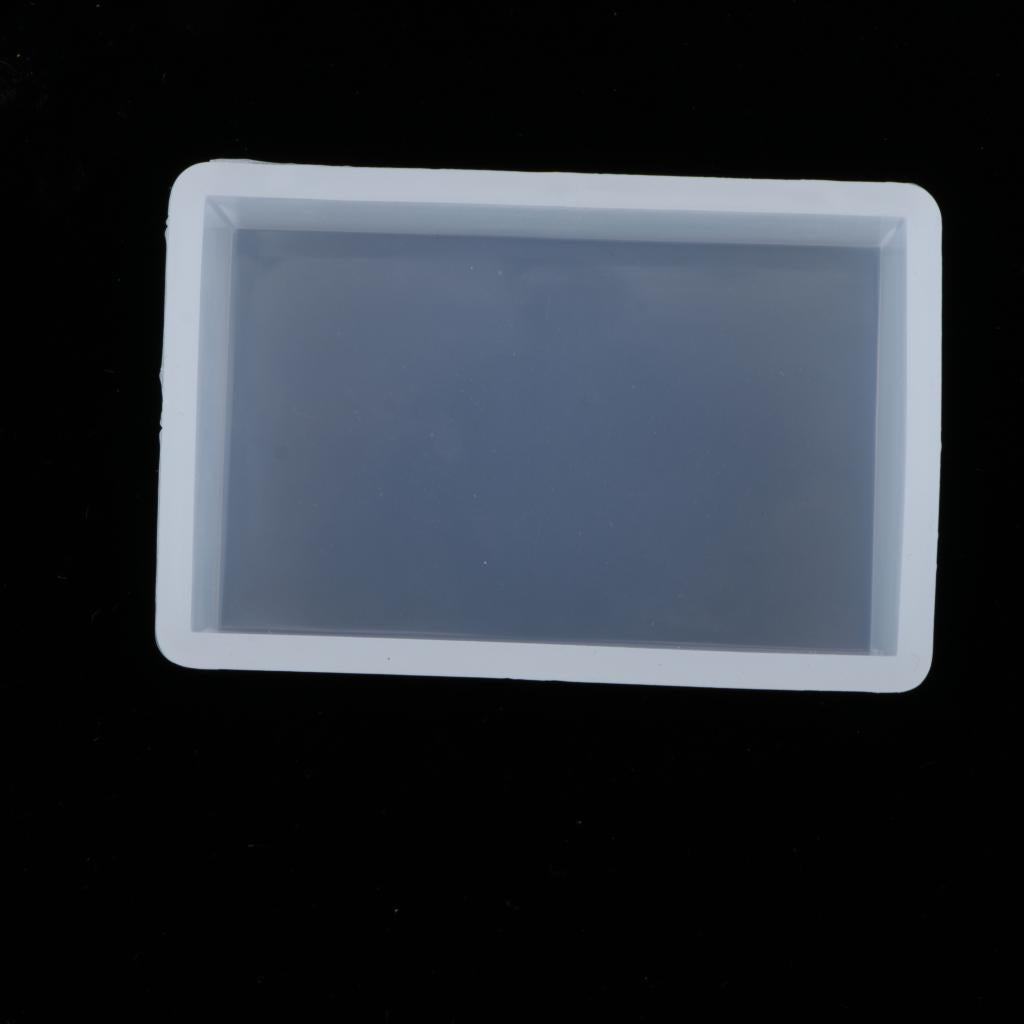 2xWhite Resin Mold Rectangle Silicone Mould Jewelry Mold Flower Pot Making