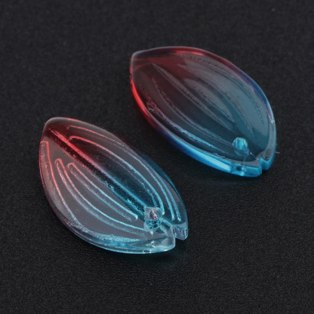3x20x Petals Glass Beads Loose Spacer Bead for DIY Jewelry Making Blue Red