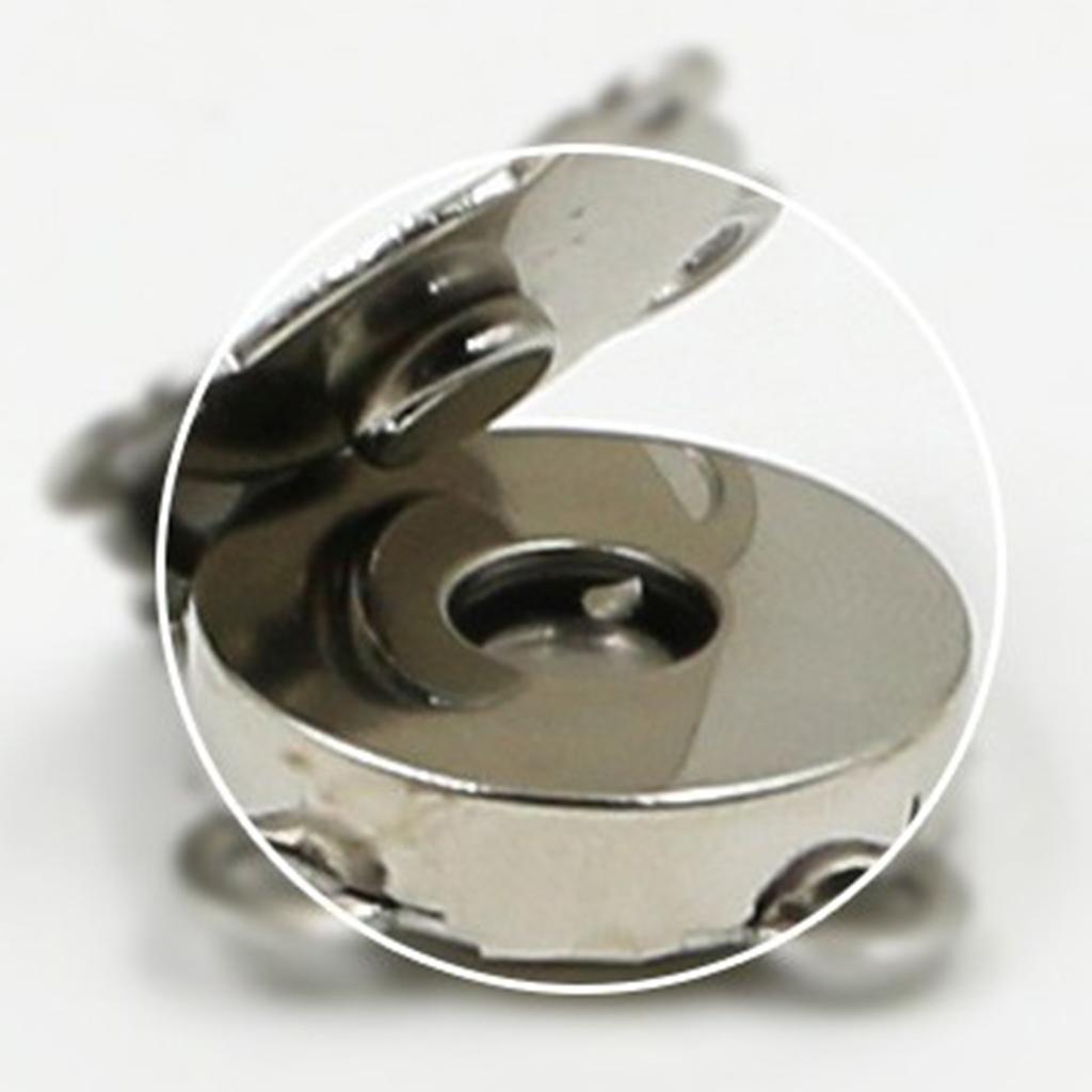 2x10 Pairs Magnetic Clasps Snaps Buttons DIY Purses Handbag Craft 14mm Silver