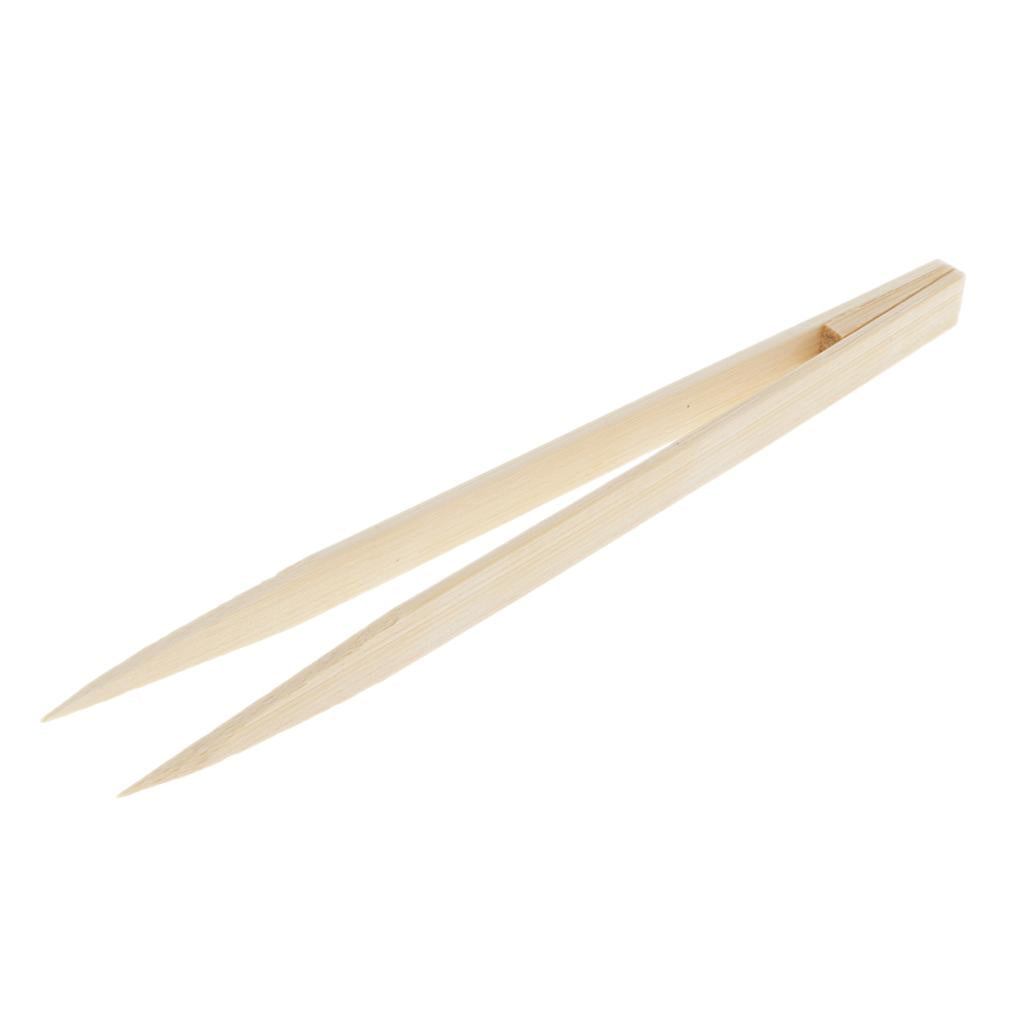 3x15cm Natural Bamboo Tweezers Nipper Jewelry Making Beading Picking Tools