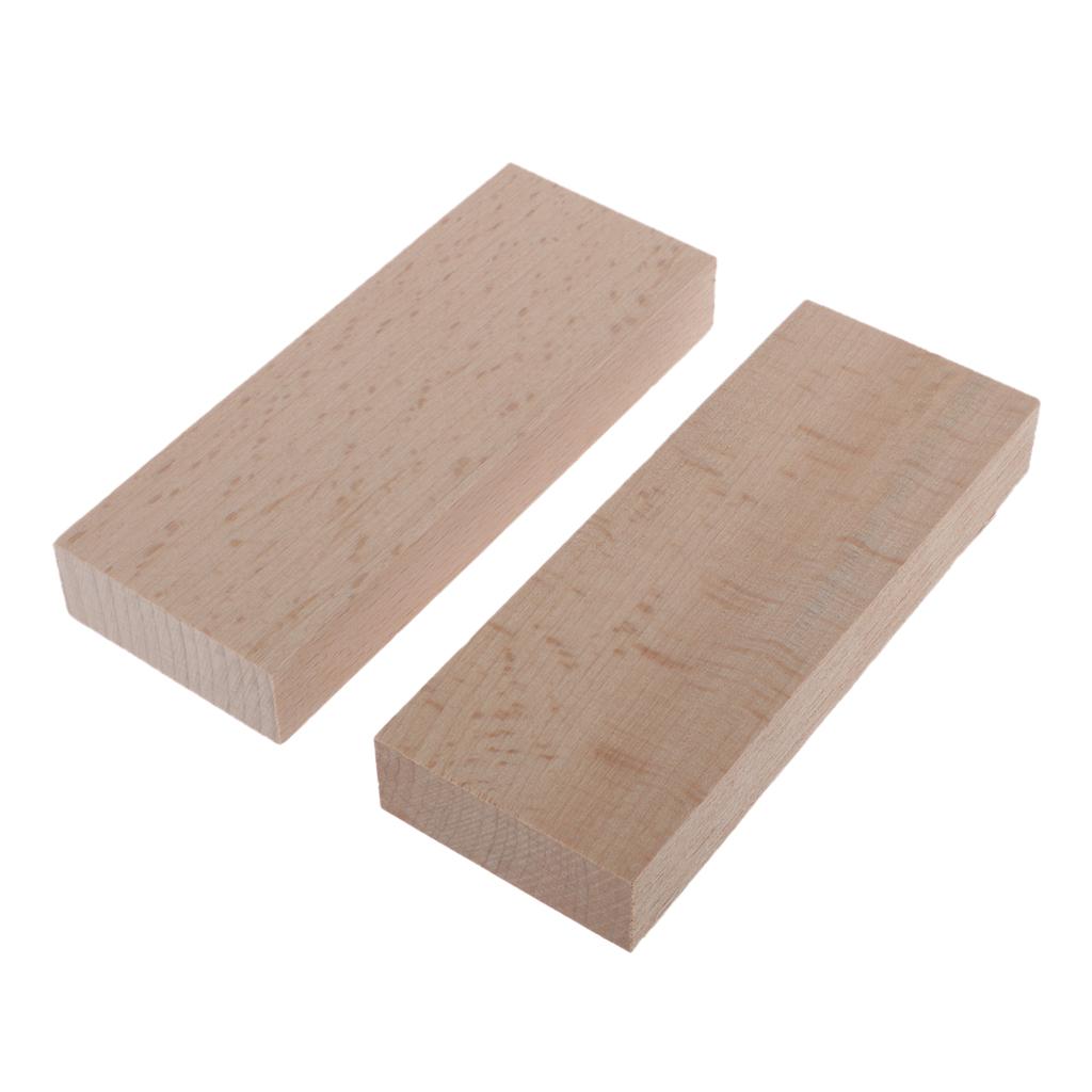 2x2Pc Square Wood Stick Block Unfinished Woodcraft Dowel Rod 15x40x105mm 