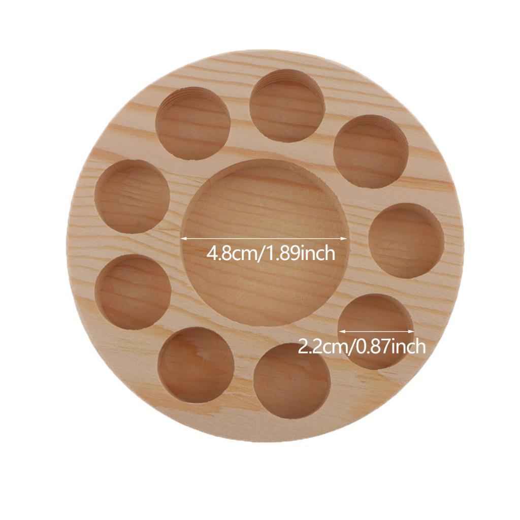 Wooden Essential Oil Display Stand Rack Organizer Shelf Can Hold 10 Bottles