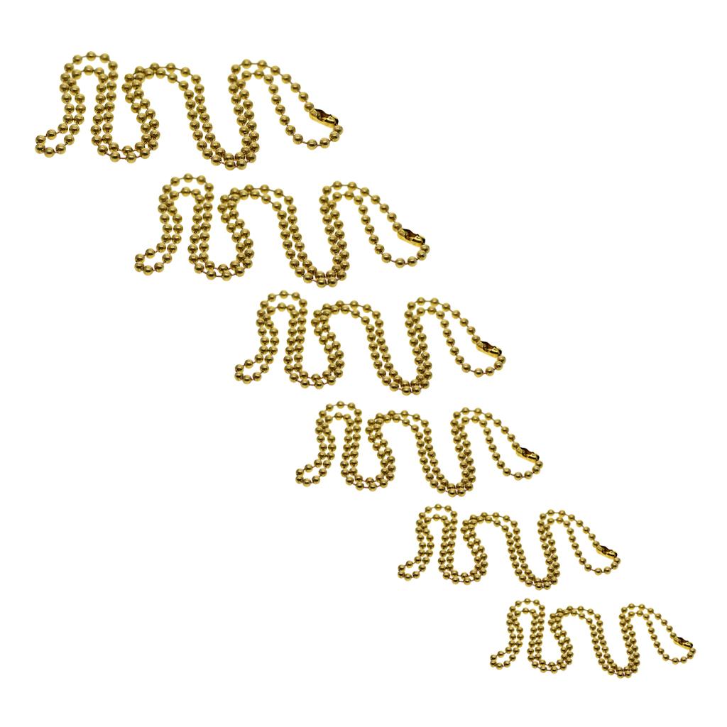 4x1Strand Brass Round Beads Ball Chain Connecor for Jewelry Making 20inch