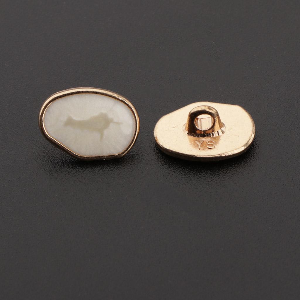 2x10pcs Special Shaped Marble pattern Sewing Shank Button