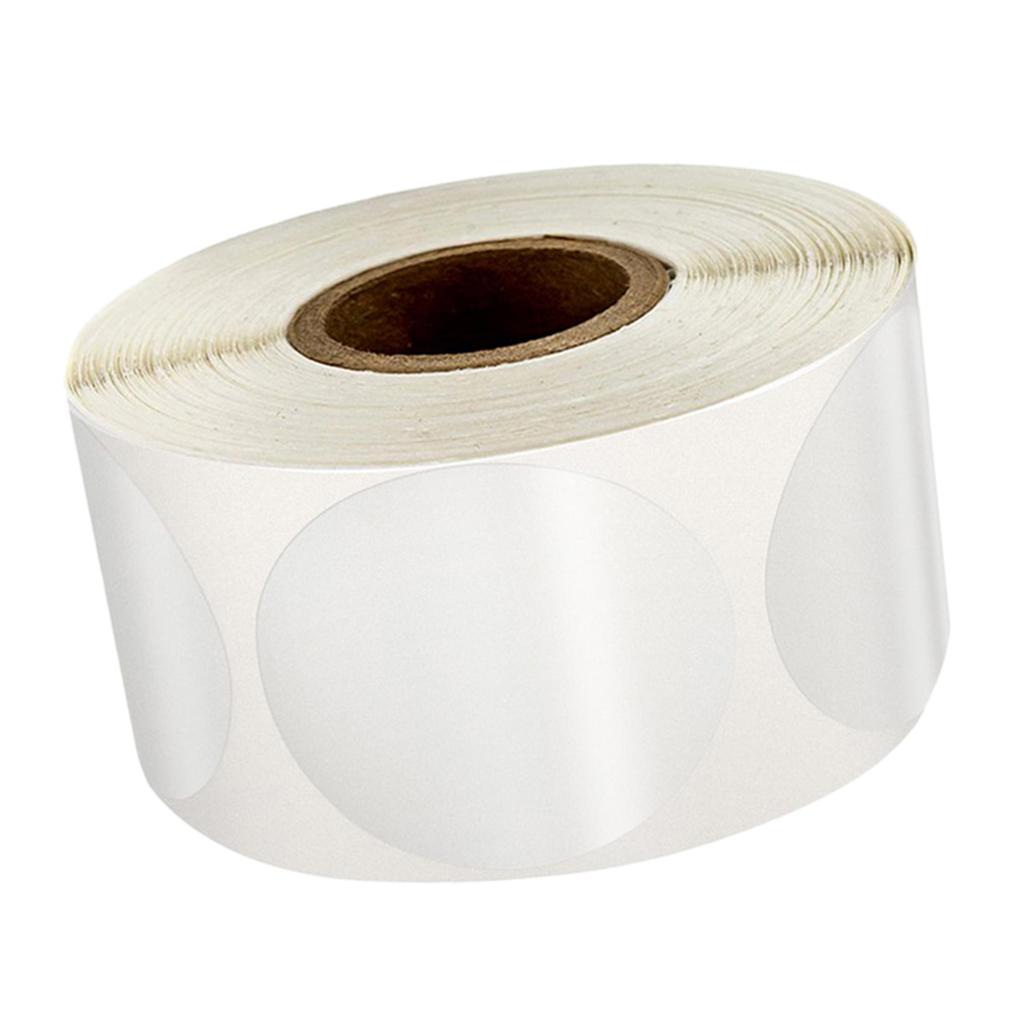 2x1 Roll of 500pcs Round Blank Kraft Stickers Self Adhesive Labels DIY Craft