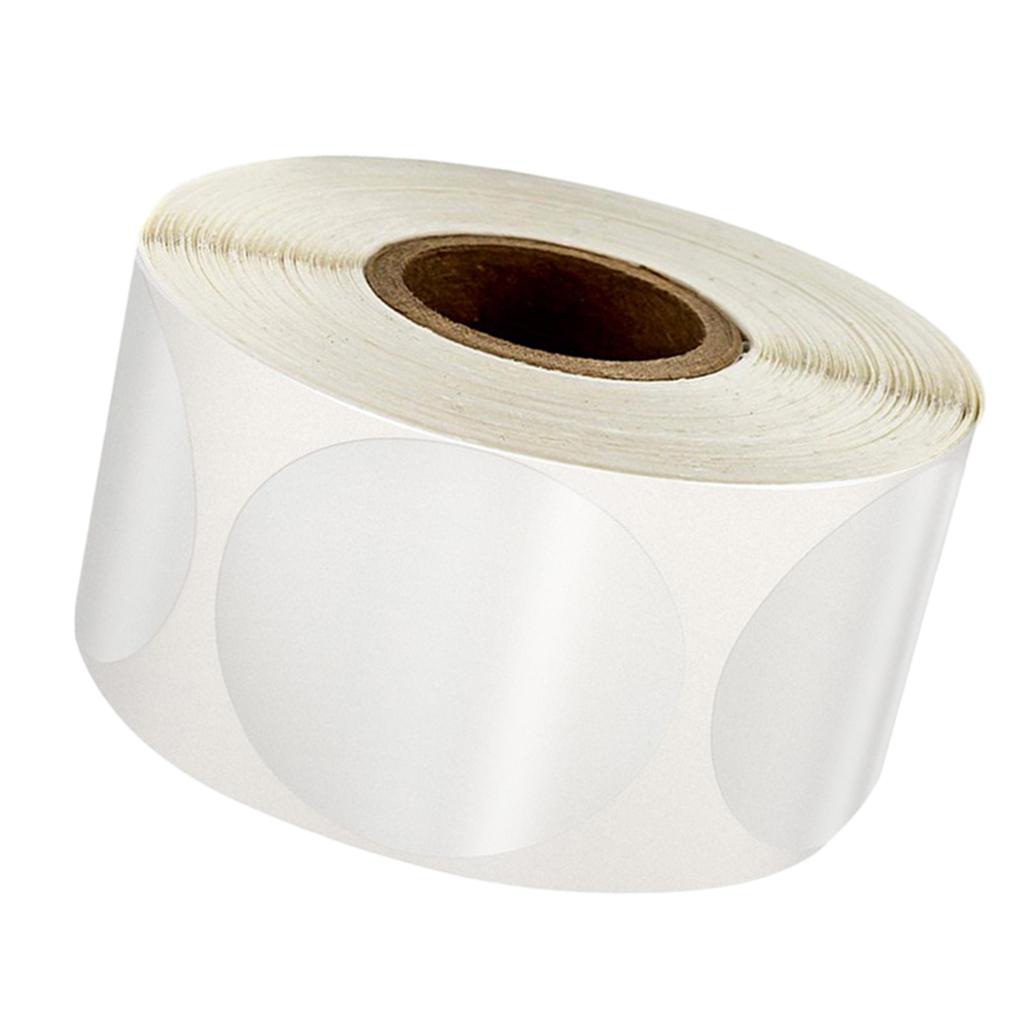 2x1 Roll of 500pcs Round Blank Kraft Stickers Self Adhesive Labels DIY Craft