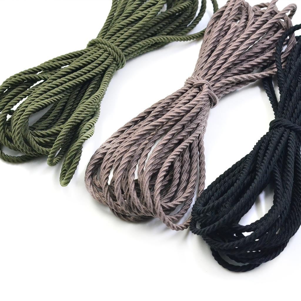 4x2.8mm Elastic Hairband Ponytail Holder DIY Hair Ties Material 50m Black
