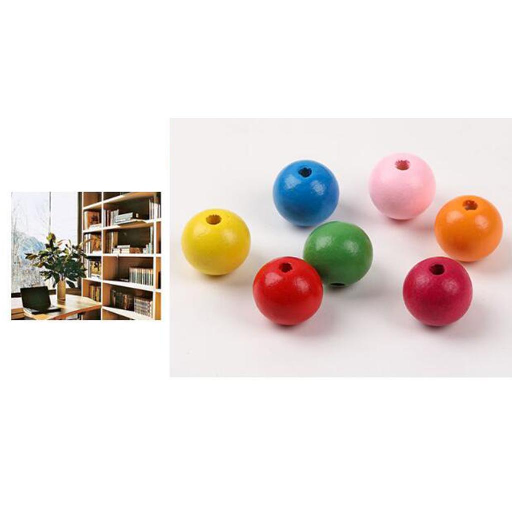 3x500pcs Round Wood Beads Mixed Color Loose Spacer Beads Jewelry Making 8mm